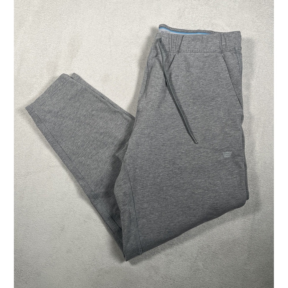 Mack Weldon ACE Sweatpants Mens Medium Gray French Terry Drawstring Jogger Pant
